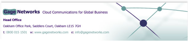 Gage Networks - Cloud Communications for Global Business