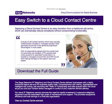 Cloud Contact Centre Email