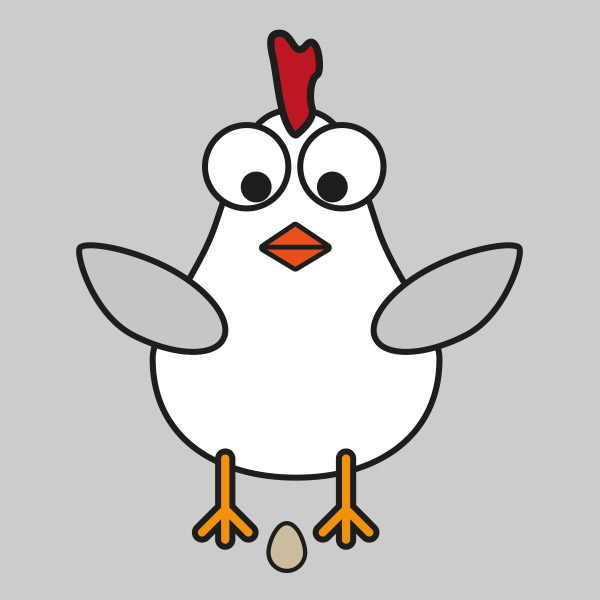 Kawaii Chicken using Adobe Illustrator